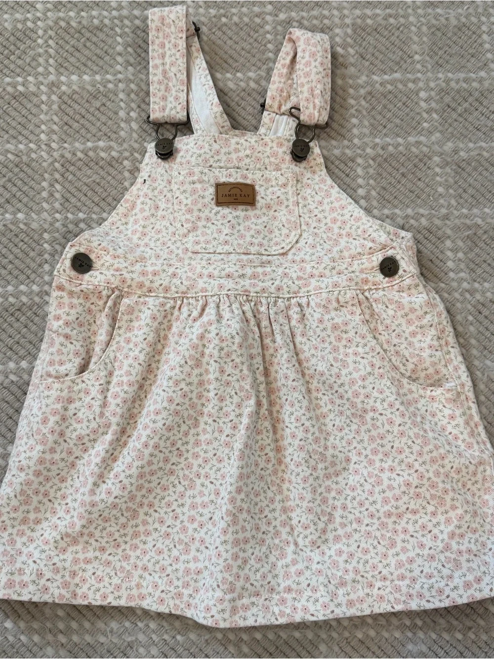 Jamie Kay Floral Overall Dress - Pink & Cream